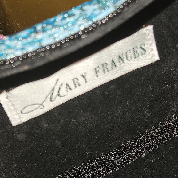 MARY FRANCES Beaded Embellished Clamshell Purse Crossbody Bag EUC - Picture 7 of 16